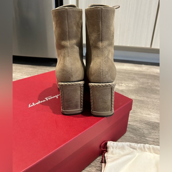 MOVING SALE Salvatore Ferragamo- Chana Suede Calf Booties - Picture 6 of 10